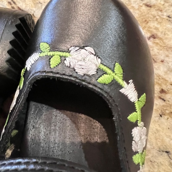 VINTAGE HANNA ANDERSSON MARY JANE CLOGS black Leather!! Fit like toddler 6.5!!! - Picture 14 of 16